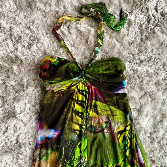 Elana Kattan Floral Jungle Print Maxi Dress Size Large - Picture 8 of 8